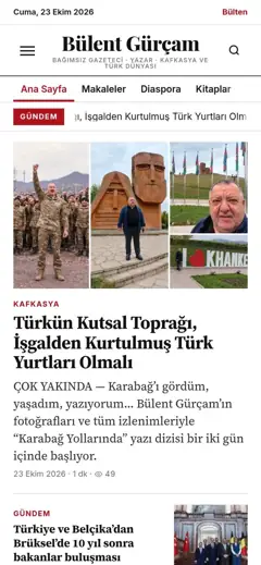 Site de Bülent Gürçam sur mobile